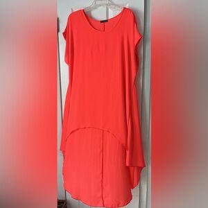 Cha Cha Vente High Low Dress. Hot Orange, size XL